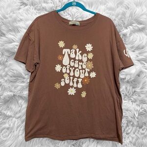 Brown Graphic Short Sleeve Tee